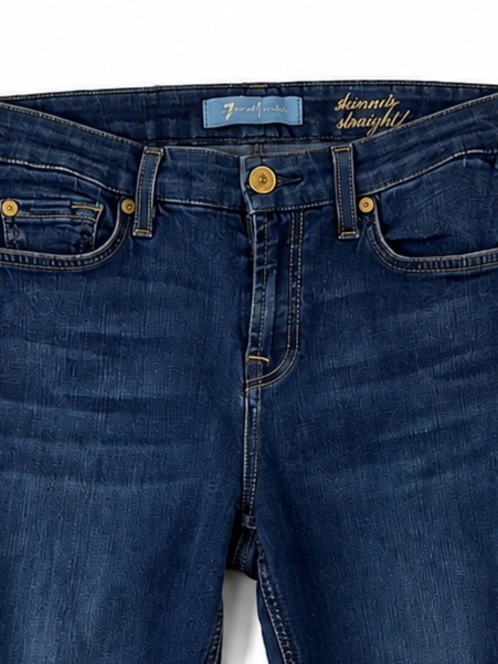 7 For All Mankind B(air) Kimmie Straight Jeans Mid-Rise Stretch Size 26 X 29